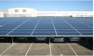 Solar installations on roof and canopies: 1,2 MWp (Sevilla)