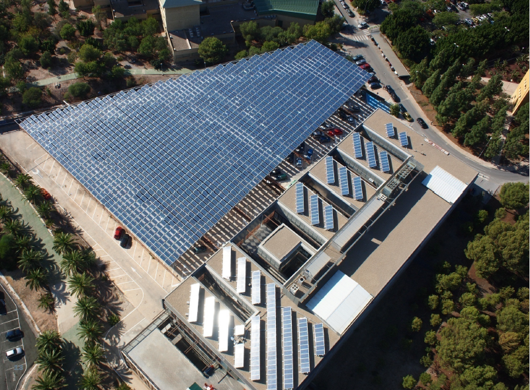 Solar installations on university campus: 2,4 MWp (Murcia)